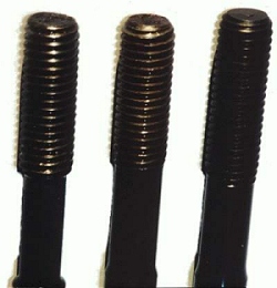 Alm. main bolts w/ different shanks, ARP stud on right